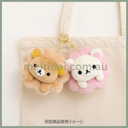 SAN-X | Rilakkuma Korilakkuma Plush Keychain Bag Charm Hanging Plush 110×100×90mm (Mister Donut)