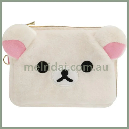 SAN-X | Rilakkuma Korilakkuma Plush Square Pass Case Pouch Reel 100×130×20mm