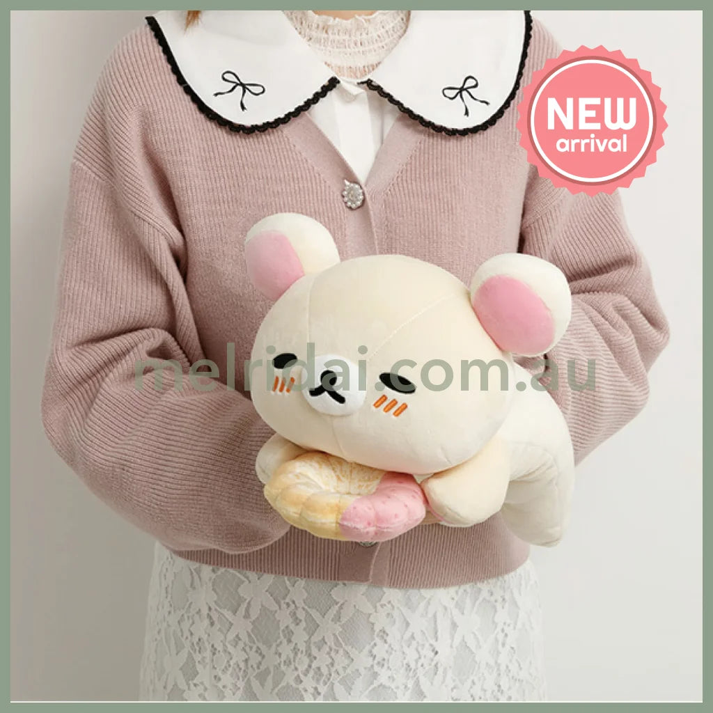 SAN-X | Rilakkuma Korilakkuma Plush Toy Plush Doll L 160×180×300mm (Mister Donut Lying Down)