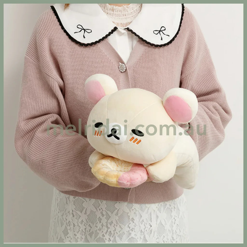 SAN-X | Rilakkuma Korilakkuma Plush Toy Plush Doll L 160×180×300mm (Mister Donut Lying Down)