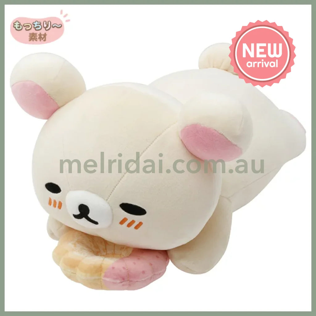 SAN-X | Rilakkuma Korilakkuma Plush Toy Plush Doll L 160×180×300mm (Mister Donut Lying Down)