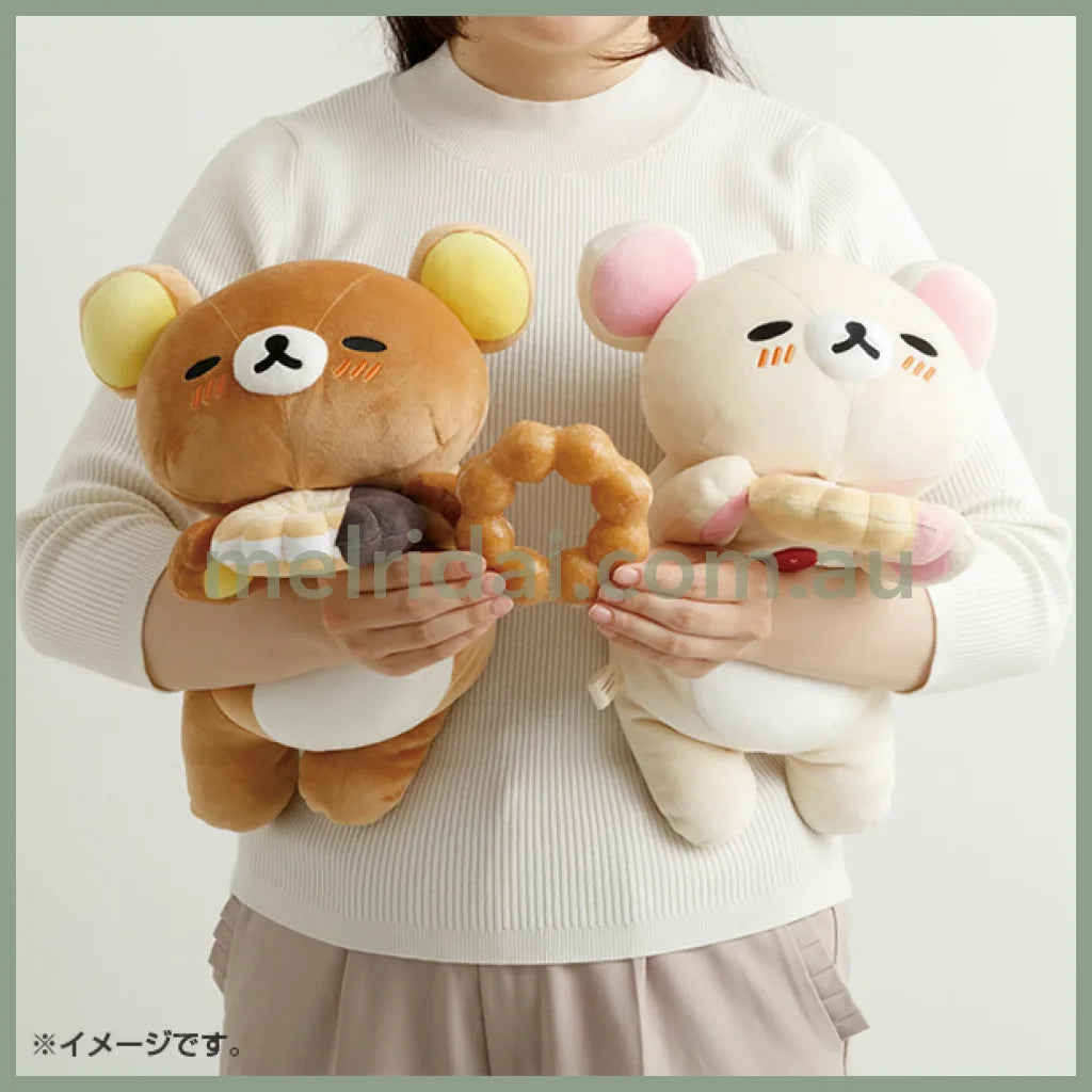 SAN-X | Rilakkuma Korilakkuma Plush Toy Plush Doll L 160×180×300mm (Mister Donut Lying Down)