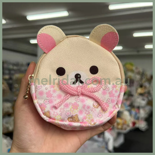SAN-X | Rilakkuma Korilakkuma Zipper Pouch (Sakura Collectible Cherry Blossom)