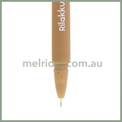San-X | Rilakkuma Kunekune Mascot Ball Pen Ballpoint Pen Black 0.5mm (Basic Rilakkuma Flower)