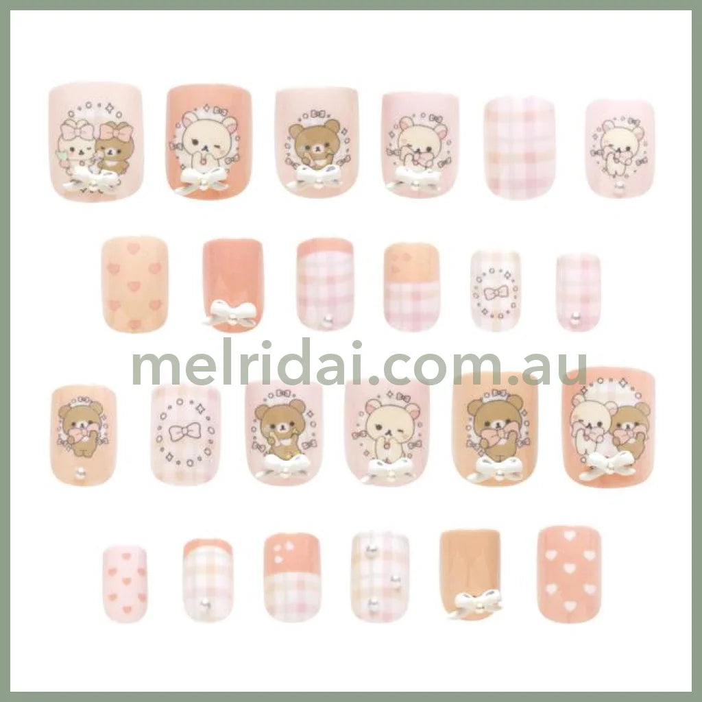 SAN-X | Rilakkuma Makeup Nail Tips 135×65×20mm (24 sheets)