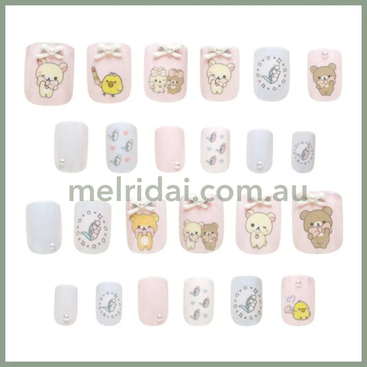 SAN-X | Rilakkuma Makeup Nail Tips 135×65×20mm (24 sheets)