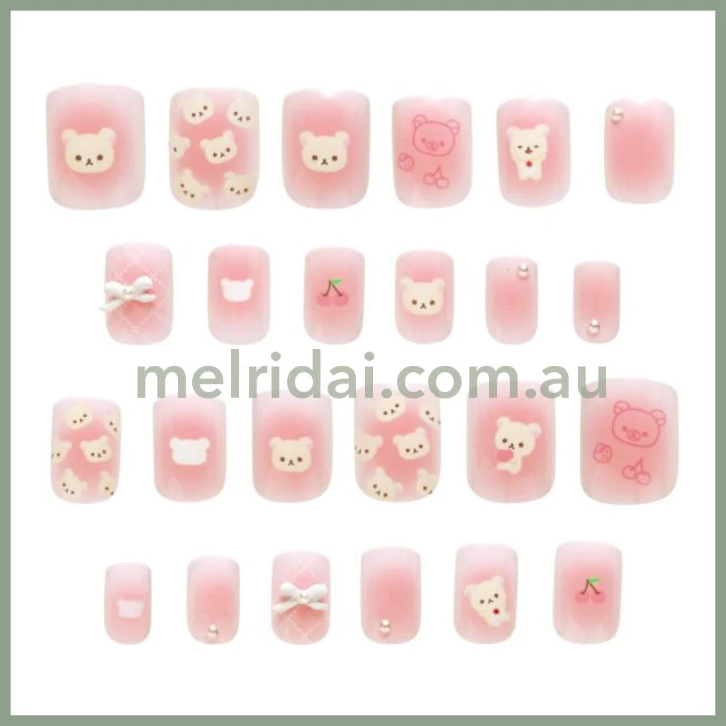 SAN-X | Rilakkuma Makeup Nail Tips 135×65×20mm (24 sheets)