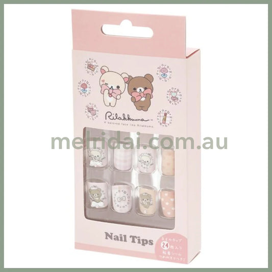 SAN-X | Rilakkuma Makeup Nail Tips 135×65×20mm (24 sheets)