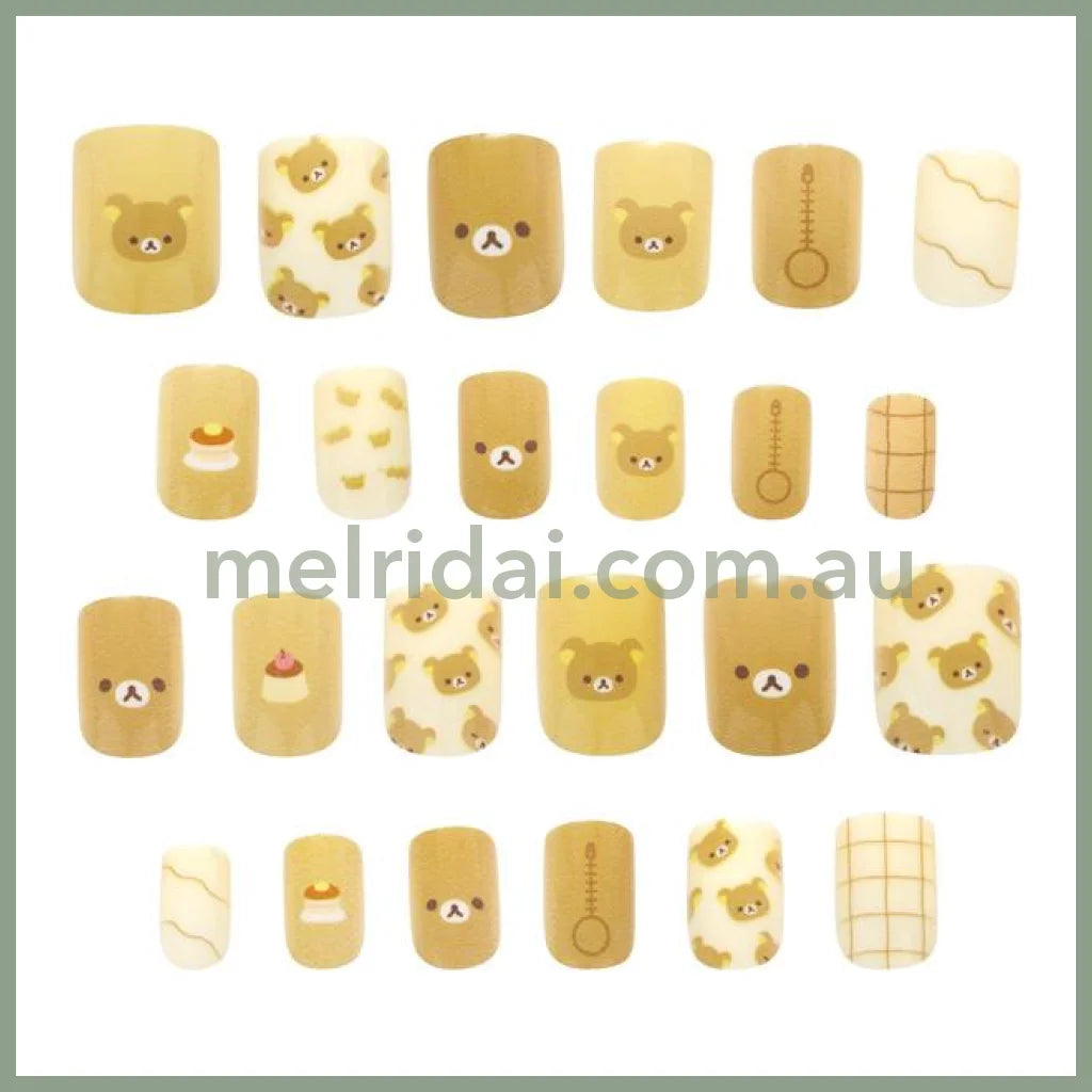 SAN-X | Rilakkuma Makeup Nail Tips 135×65×20mm (24 sheets)