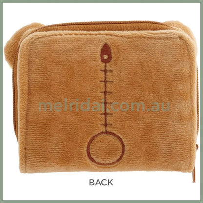 SAN-X | Rilakkuma Mascot Plush Face Bifold Wallet 110×120×35mm (Rilakkuma)