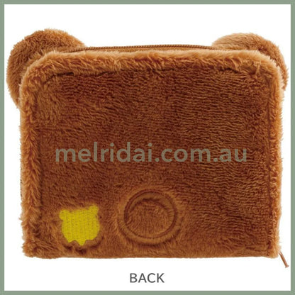 SAN-X | Rilakkuma Mascot Plush Face Bifold Wallet 110×120×35mm (Chairoikoguma)