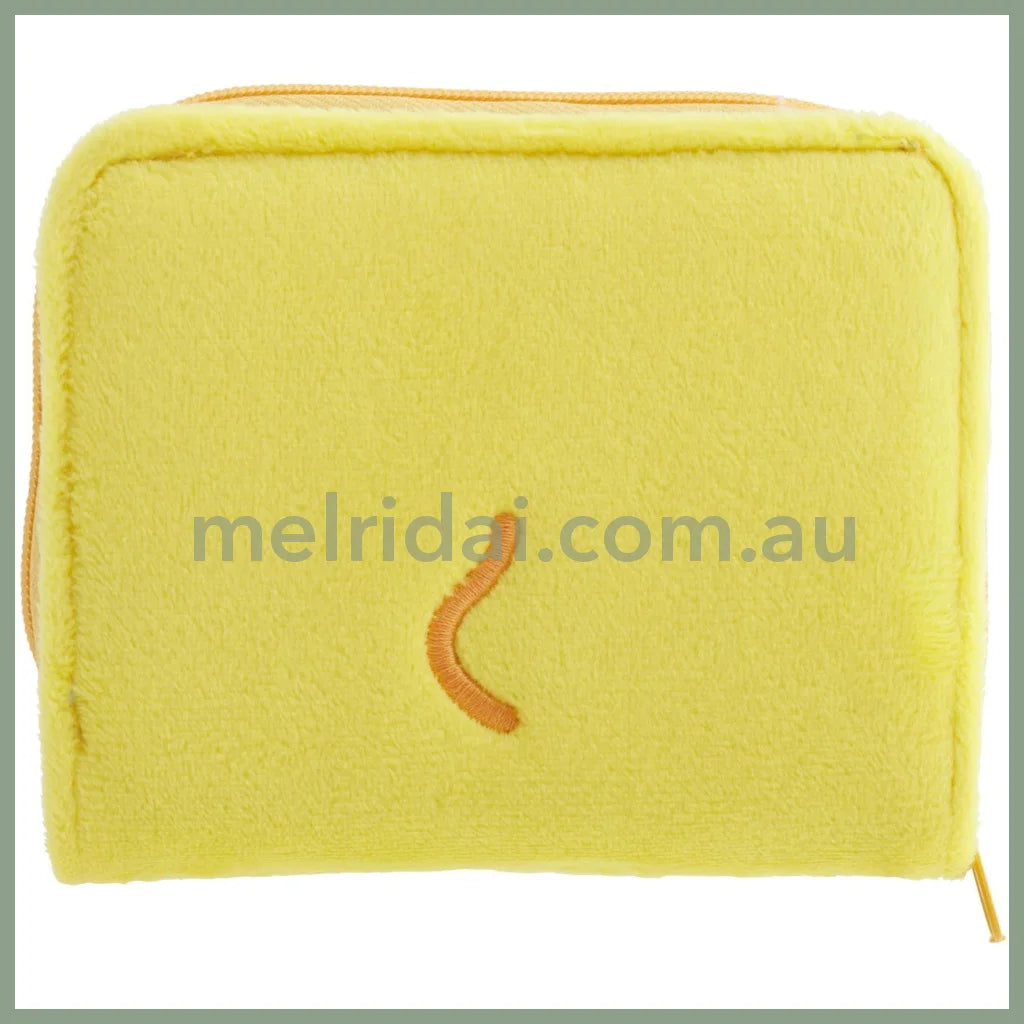 SAN-X | Rilakkuma Mascot Plush Face Bifold Wallet 110×120×35mm (Kiiroitori)