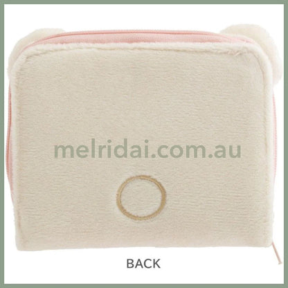 SAN-X | Rilakkuma Mascot Plush Face Bifold Wallet 110×120×35mm (Korilakkuma)