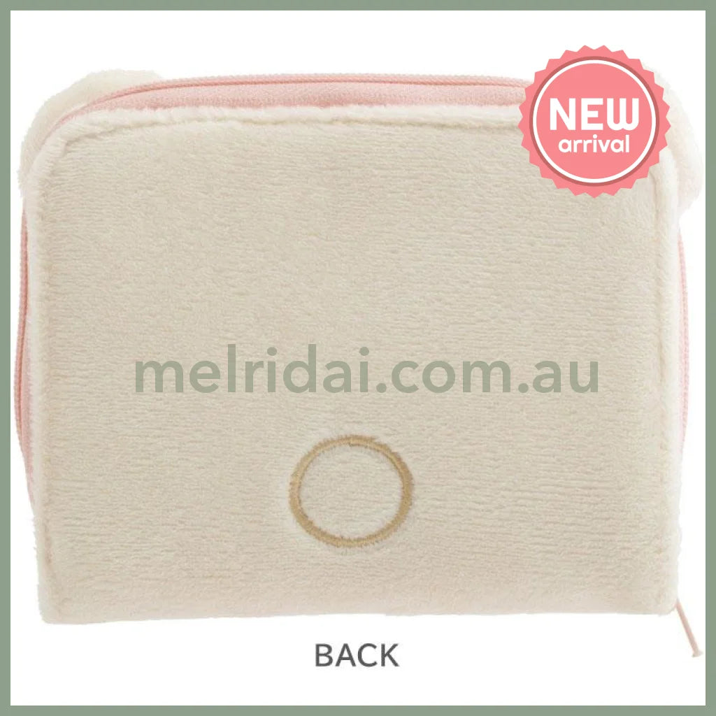SAN-X | Rilakkuma Mascot Plush Face Bifold Wallet 110×120×35mm (Korilakkuma)