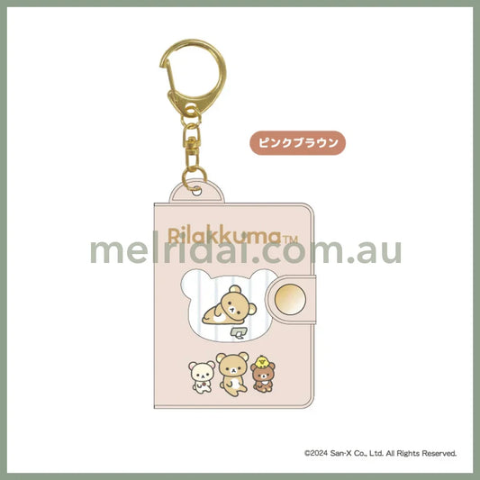 San-X | Rilakkuma Mini Photo Album Key Chain 160X55X18Mm (Pink Brown)