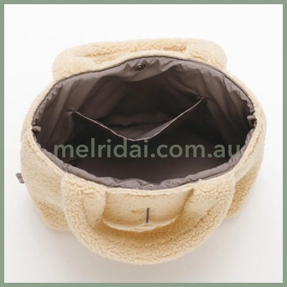 SAN-X | Rilakkuma Mini Tote Bag 200×220×90mm (New Basic BOA ITEMS Moko Moko Fluffy)