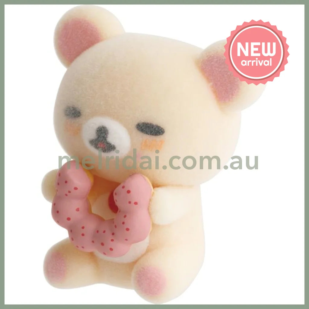 SAN-X | Rilakkuma x Mister Donut Korilakkuma Petit Flocked Mini Figure 35x30x30mm