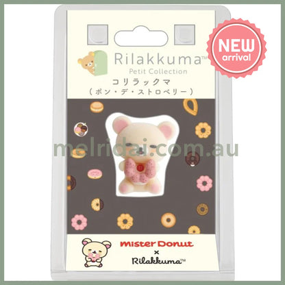 SAN-X | Rilakkuma x Mister Donut Korilakkuma Petit Flocked Mini Figure 35x30x30mm