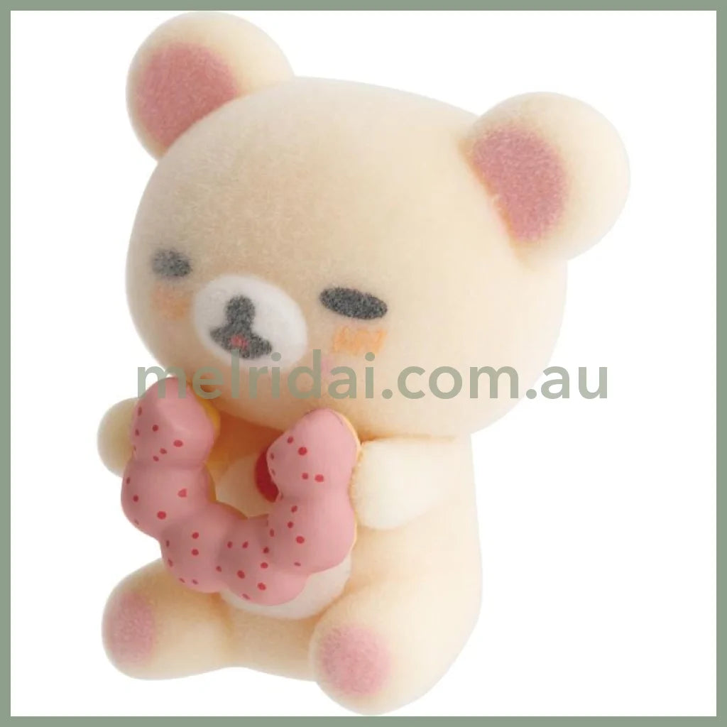SAN-X | Rilakkuma x Mister Donut Korilakkuma Petit Flocked Mini Figure 35x30x30mm