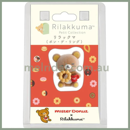 SAN-X | Rilakkuma x Mister Donut Petit Flocked Mini Figure 35x30x30mm