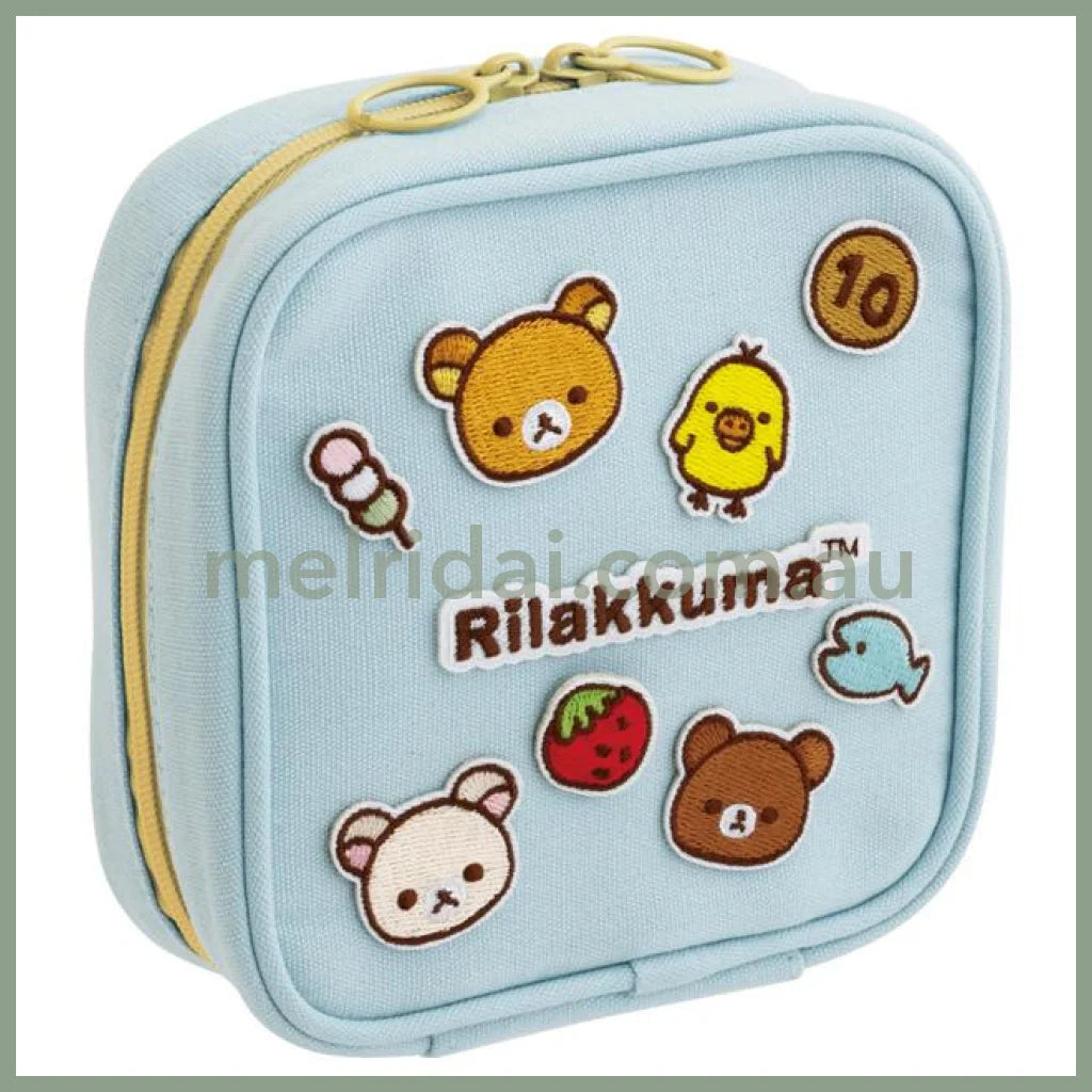 SAN-X | Rilakkuma Mix Patch Series Square Mini Pouch 125x125x50mm