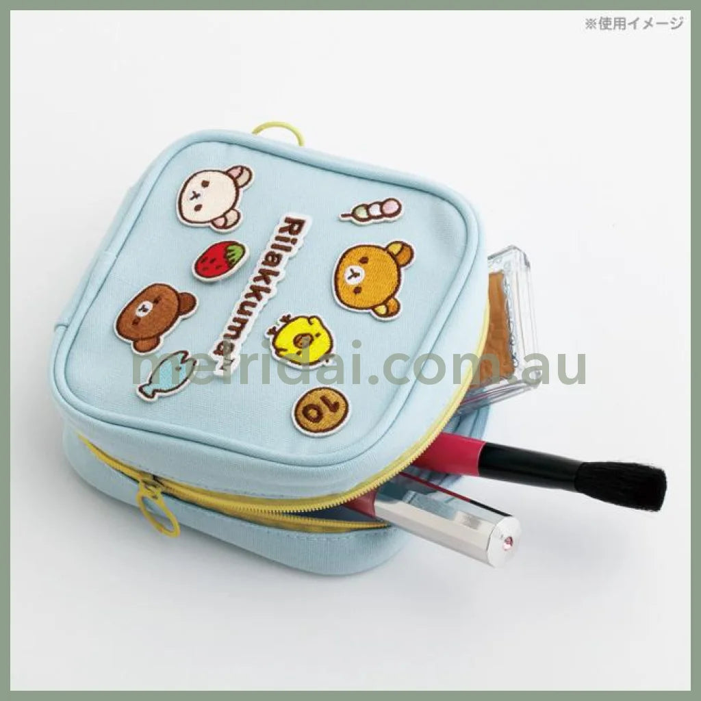 SAN-X | Rilakkuma Mix Patch Series Square Mini Pouch 125x125x50mm