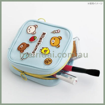 SAN-X | Rilakkuma Mix Patch Series Square Mini Pouch 125x125x50mm