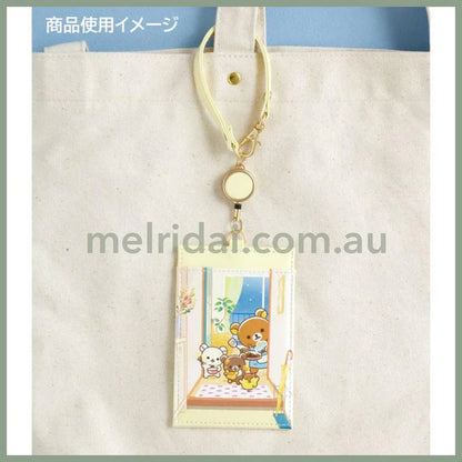 SAN-X | Rilakkuma Pass Case with Reel 115×75mm (Stay With Me)
