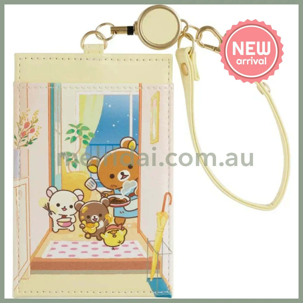 SAN-X | Rilakkuma Pass Case with Reel 115×75mm (Stay With Me)