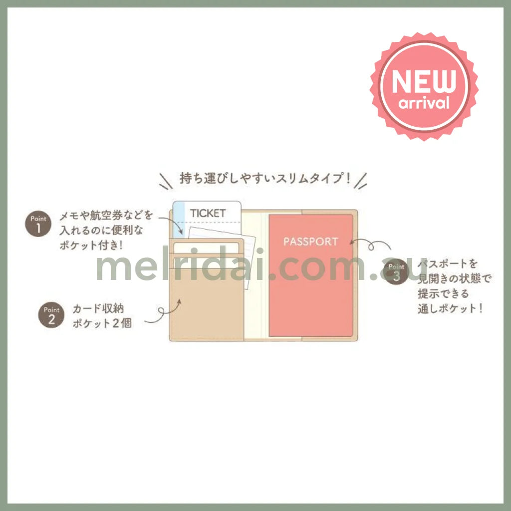 SAN-X | Rilakkuma Passport Cover Card Holder 100×141×10mm (Face)