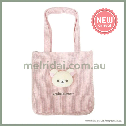 SAN X | Rilakkuma Pink Tote Bag 250×250×125mm (BASIC RILAKKUMA Favorite Things)