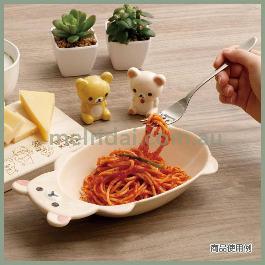 San-X | Rilakkuma Plate (Korilakkuma) 125×235×40Mm (Minna De Manpuku Makumaku)