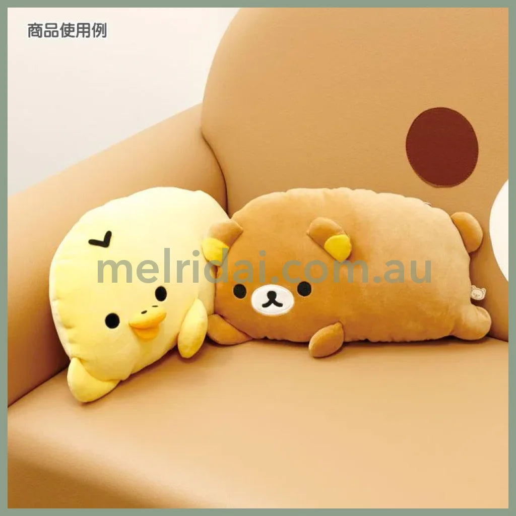 San-X | Rilakkuma Plush Doll Relax Cushion 220×380×100Mm (Daradara Lazy Peaceful Good Night Bedside)