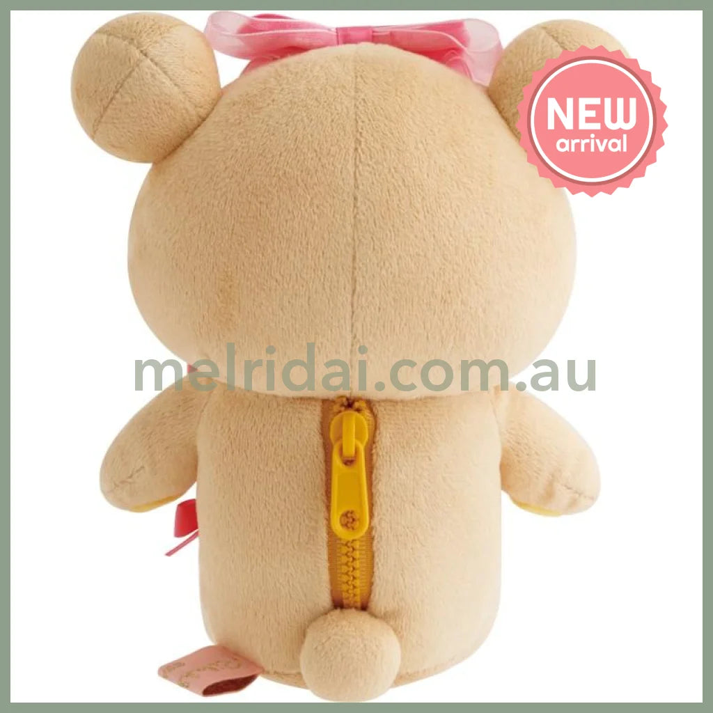 SAN-X | Rilakkuma Plush Doll Plush Toy Ribbon Wink 190×150×105mm (Makeup Rilakkuma