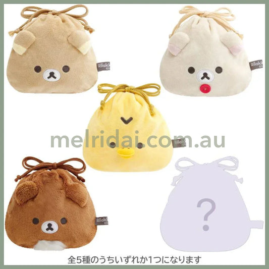 BASIC RILAKKUMA Flower- Plush Kinchaku Pouch Collection Blind Package