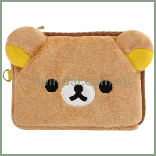 SAN-X | Rilakkuma Plush Square Pass Case Pouch Reel 100×130×20mm