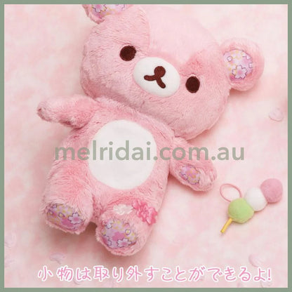SAN-X | Rilakkuma Plush Toy Doll 170×155×90mm (Sakura Collectible Cherry Blossom Dango)
