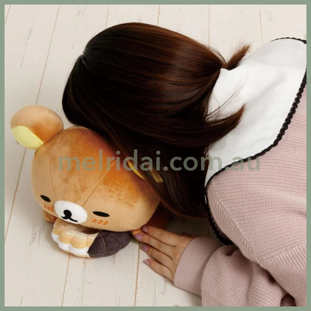 SAN-X | Rilakkuma Plush Toy Plush Doll L 160×180×300mm (Mister Donut Lying Down)