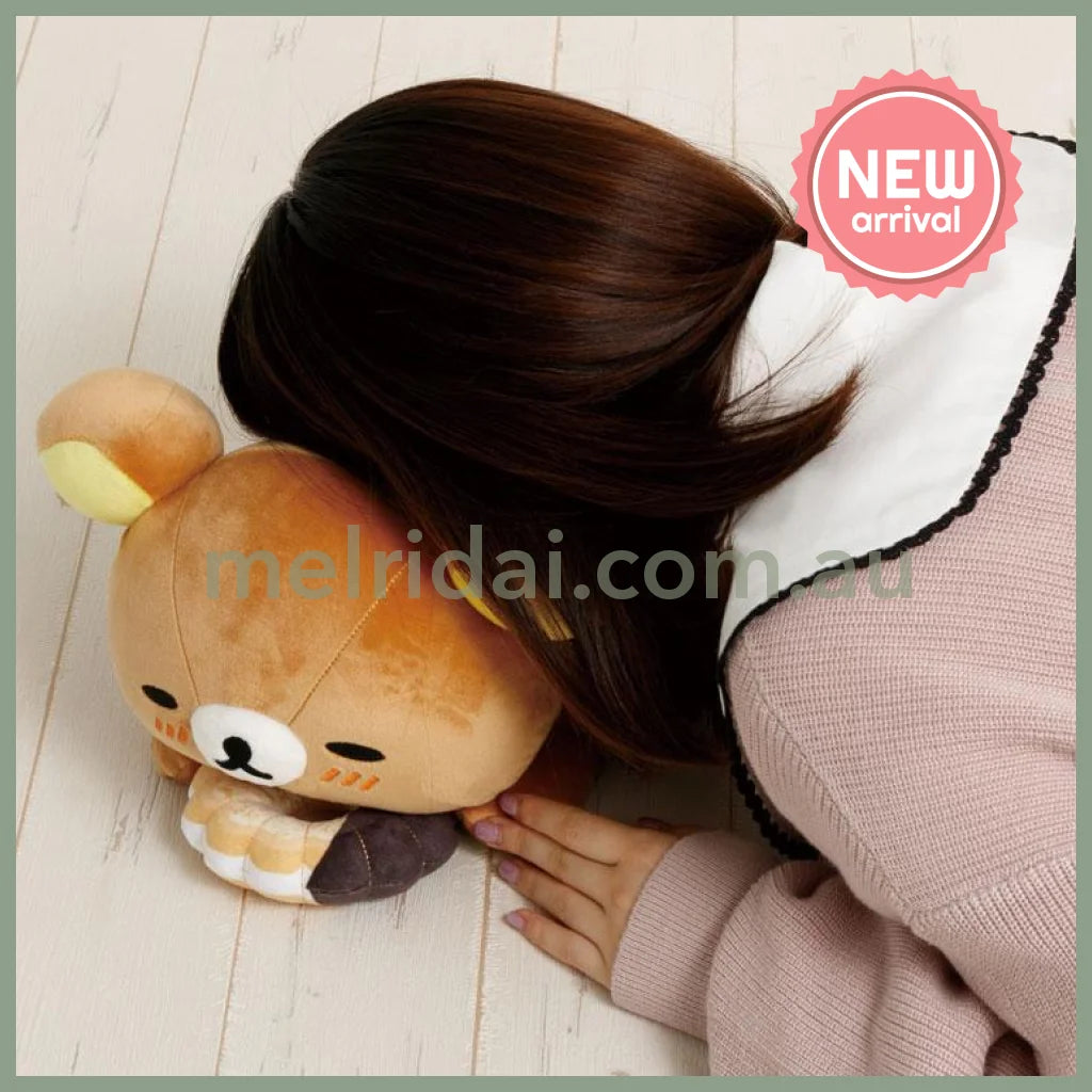 SAN-X | Rilakkuma Plush Toy Plush Doll L 160×180×300mm (Mister Donut Lying Down)