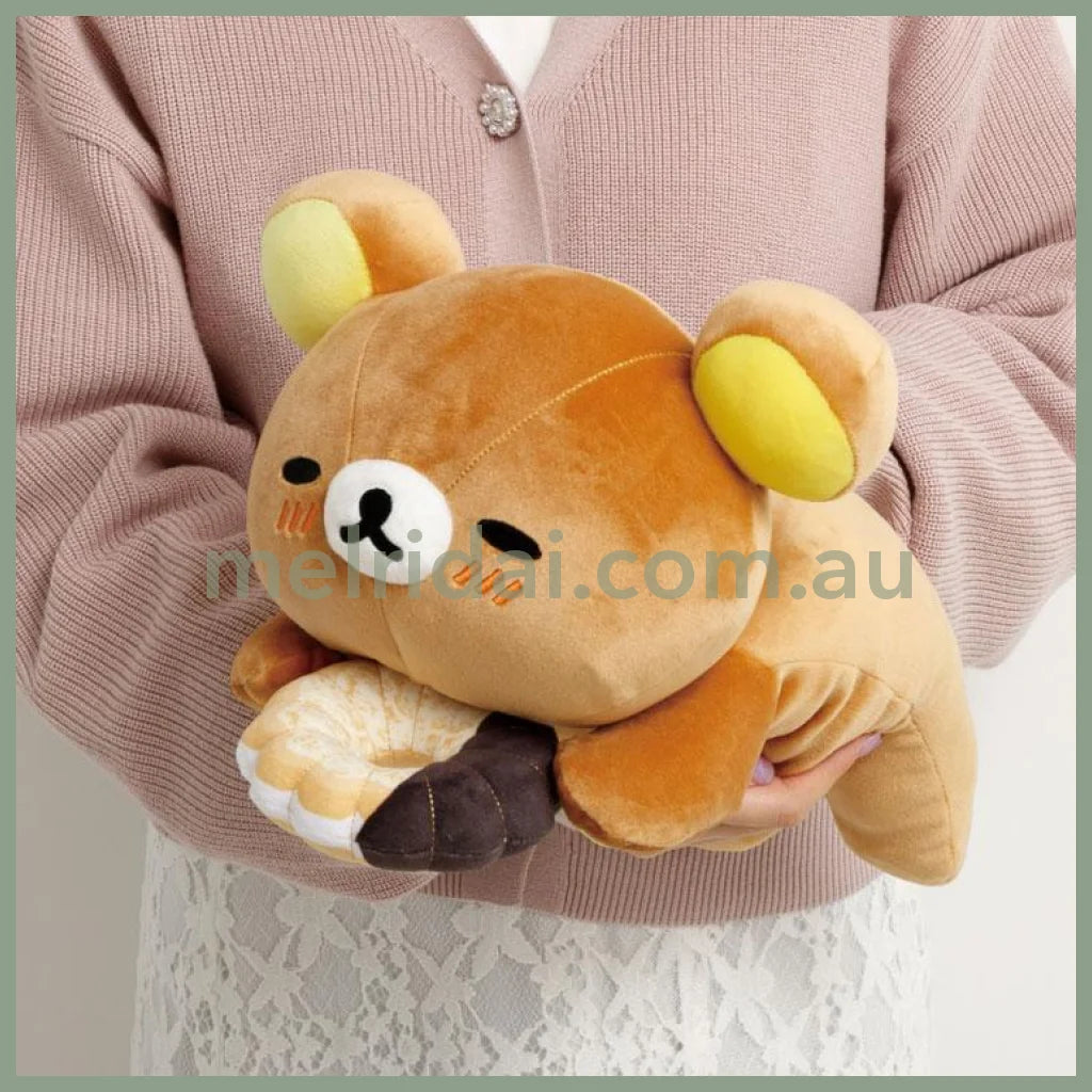 SAN-X | Rilakkuma Plush Toy Plush Doll L 160×180×300mm (Mister Donut Lying Down)