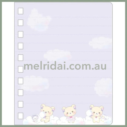 San-X | Rilakkuma Ring Memo Pad/Notebook 100 X 80 Mm (120 Colorful Pages)(Osorano Kururin