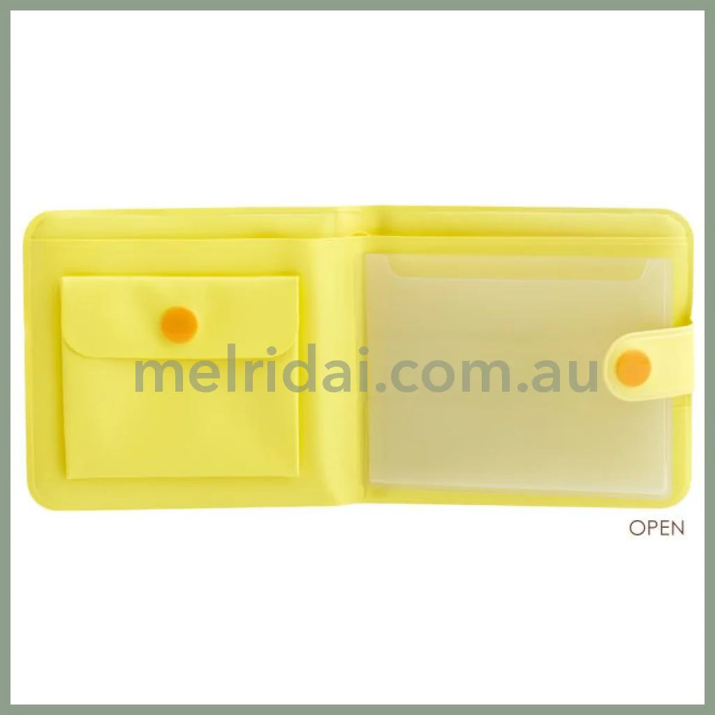 SAN-X | Rilakkuma Small Vinyl Wallet 90×95×10mm (Yellow)