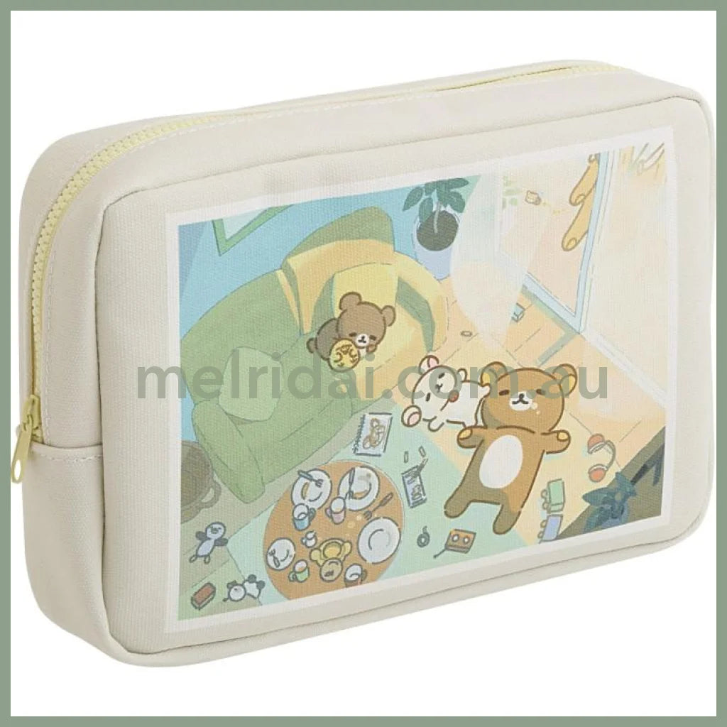 SAN-X | Rilakkuma Square Pouch 150×230×50mm (Stay With Me)