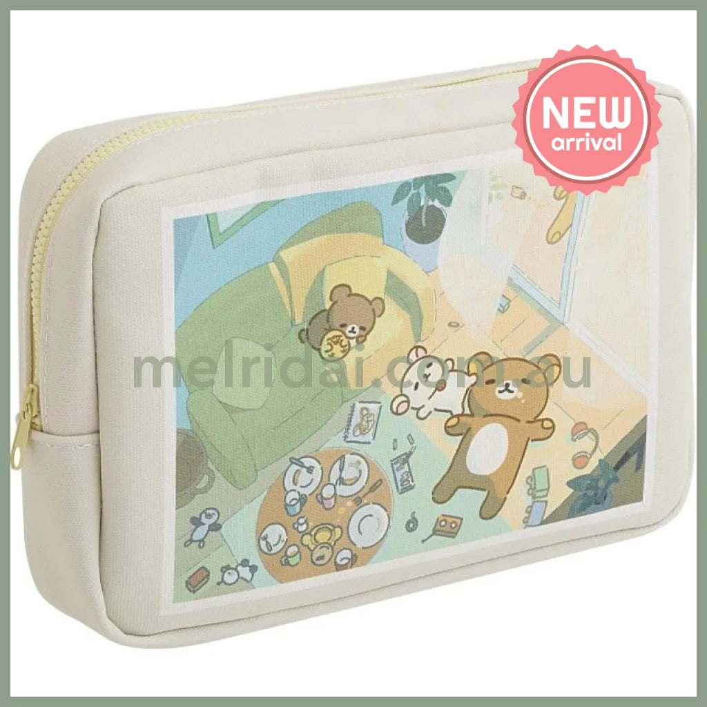 SAN-X | Rilakkuma Square Pouch 150×230×50mm (Stay With Me)