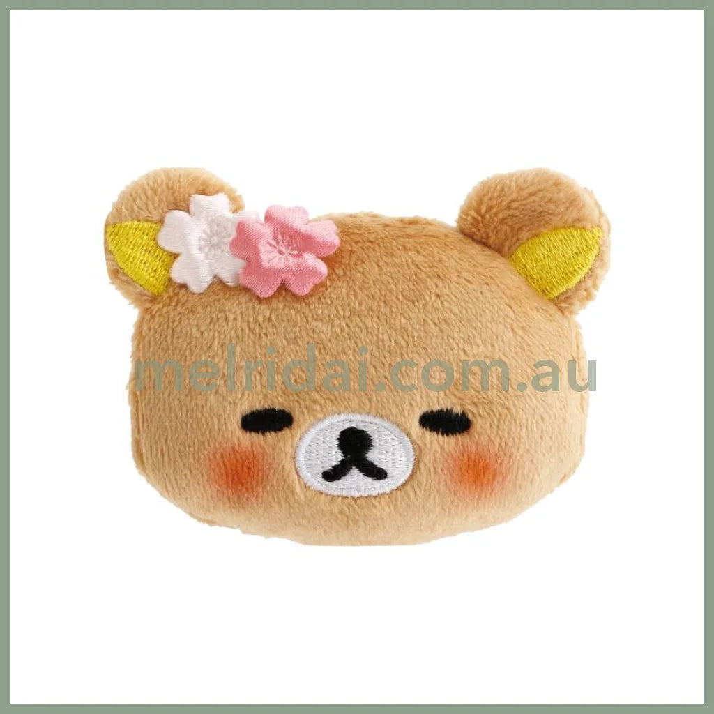 SAN-X | Rilakkuma Store Manger Limited Plush Badge 55×70×25mm (Kyoto Shijo Sakura)