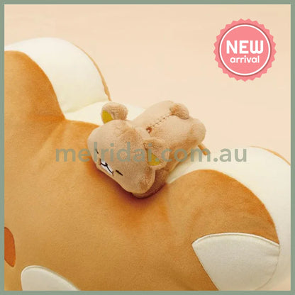 SAN-X | Rilakkuma Super Mochi Soft Plush Doll Face Cushion 230×320×120mm (Stay With Me)