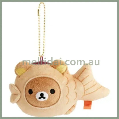 SAN-X | Rilakkuma Taiyaki Burasage Plush Strap Keychain Bag Charm 75×1305mm (New Year)
