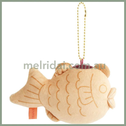 SAN-X | Rilakkuma Taiyaki Burasage Plush Strap Keychain Bag Charm 75×1305mm (New Year)