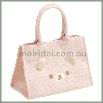 San-X | Rilakkuma Tweed Mini Tote Bag (Lovely House)