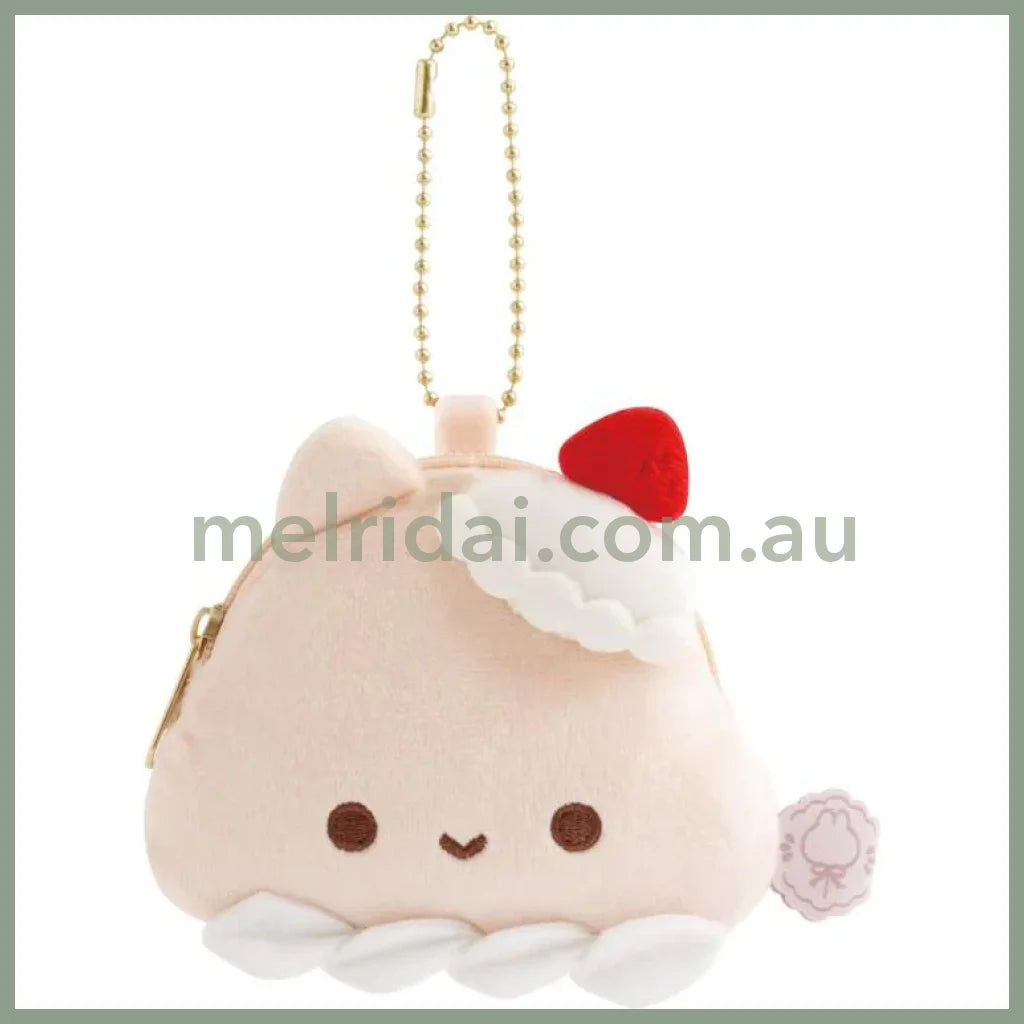 SAN X | Rorisu Plush Coin Case Keychain 85×105×35mm (Lolli and Pop’s Candy Day)